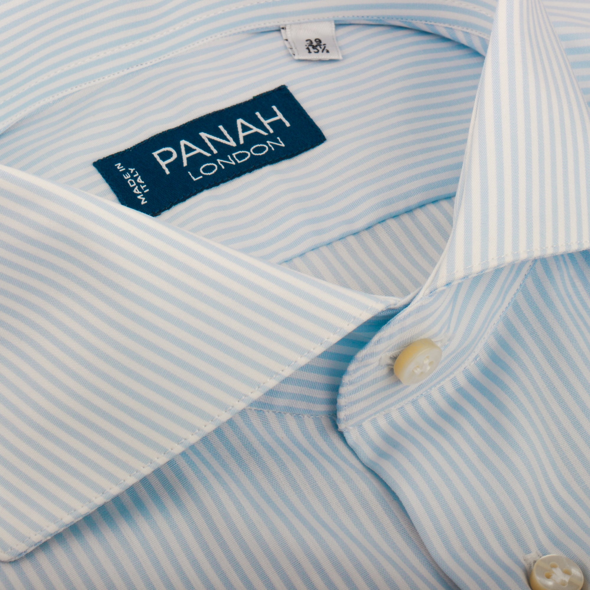 Sky Stripe Cutaway Collar Shirt  | Panah London