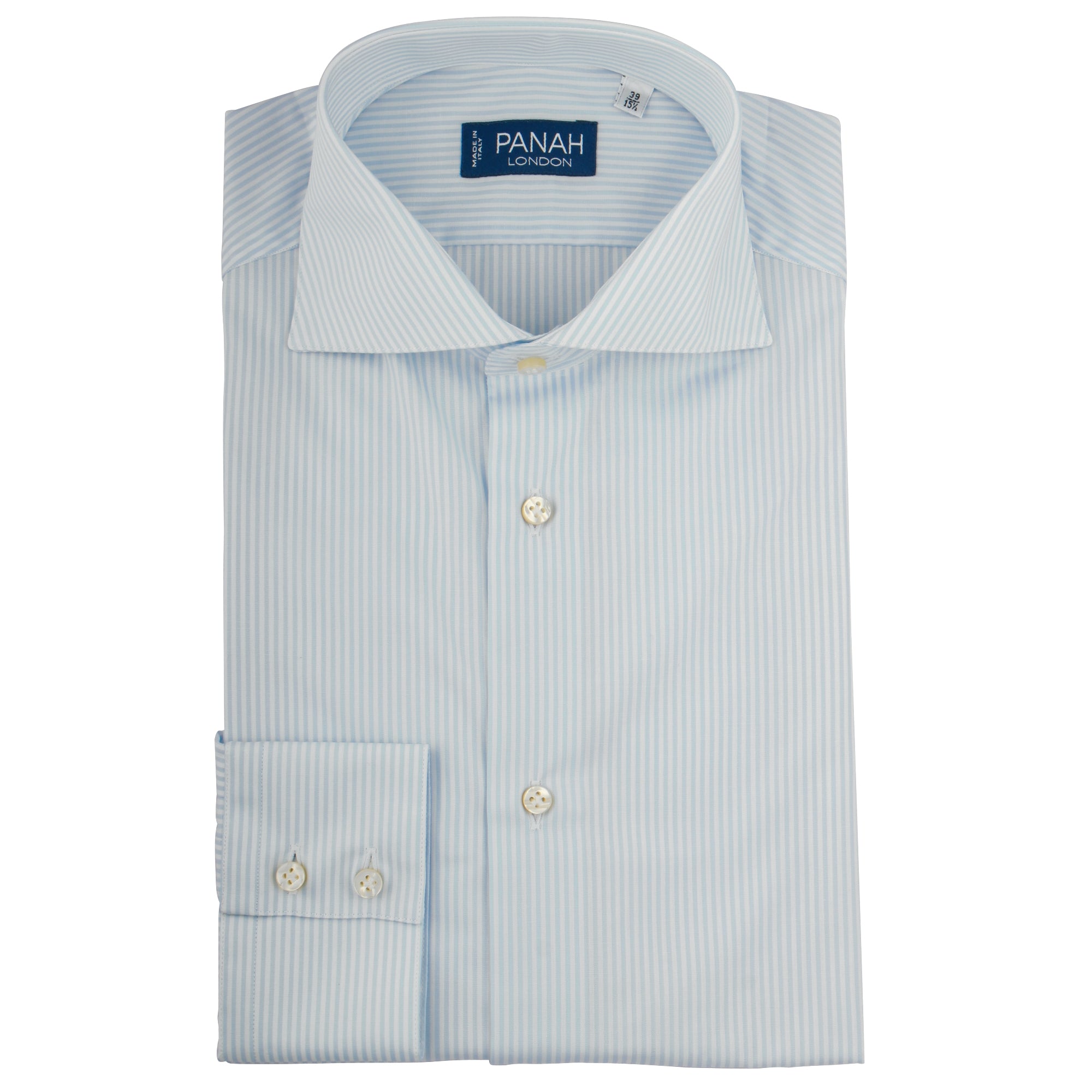 Sky Stripe Cutaway Collar Shirt  | Panah London