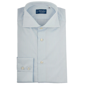 Sky Stripe Cutaway Collar Shirt  | Panah London
