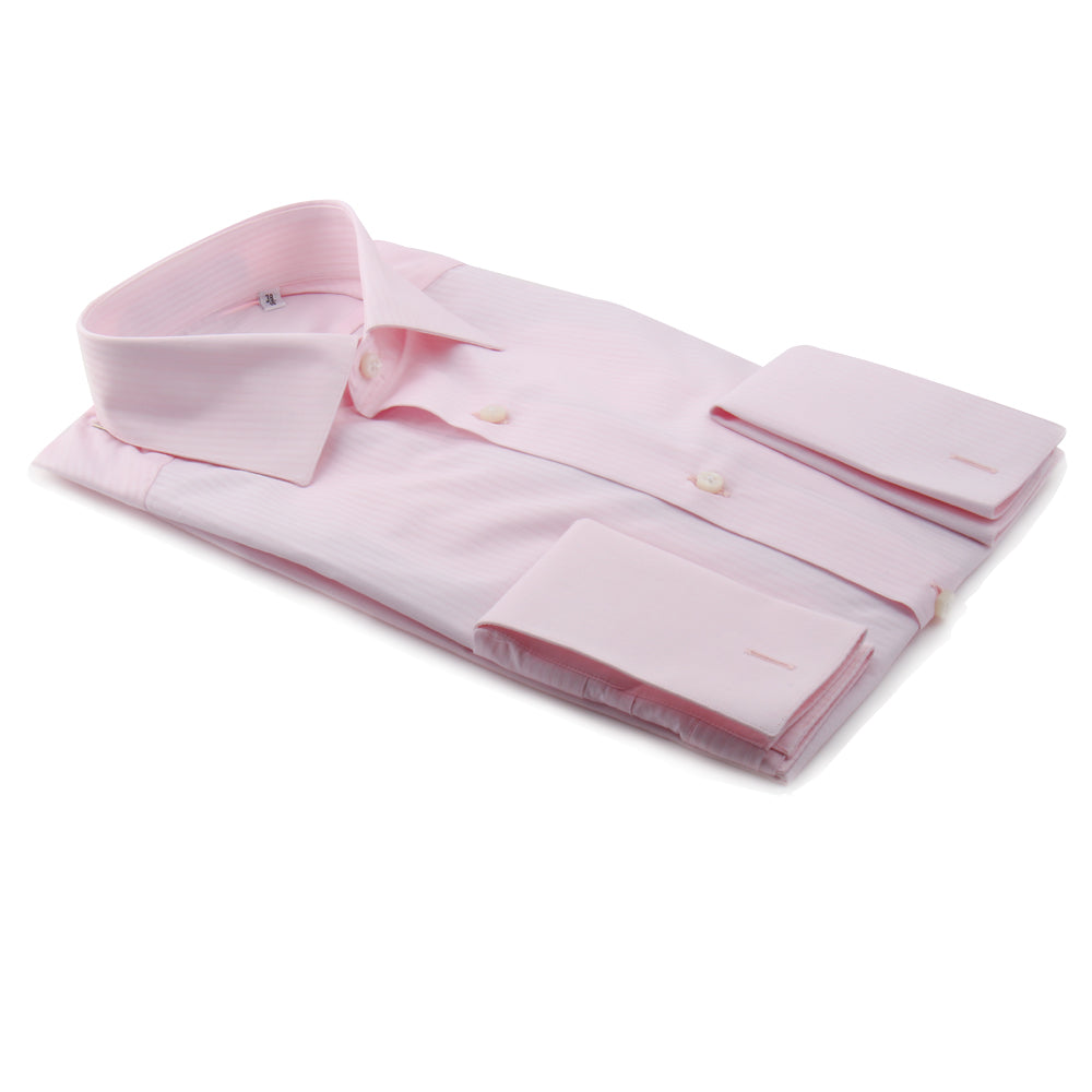 Pink Herringbone Stripe Luxury Shirt | Panah London