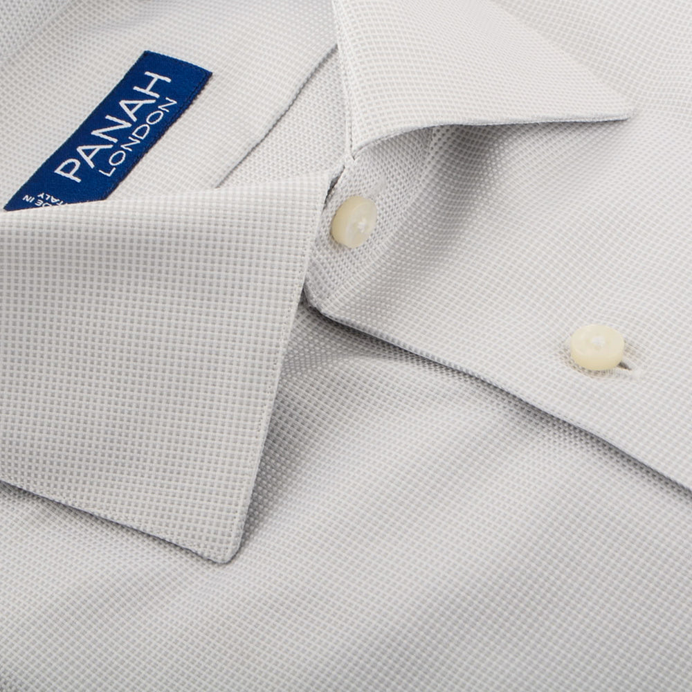 Grey Dobby Luxury Shirt | Panah London