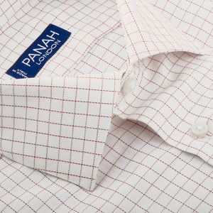 Wine Red Check Luxury Shirt | Panah London