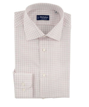 Wine Red Check Luxury Shirt | Panah London