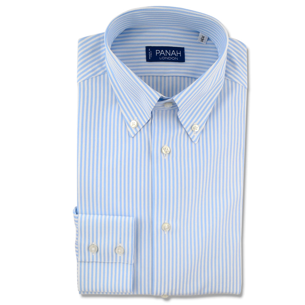 Sky Blue Stripe Luxury Shirt | Panah London