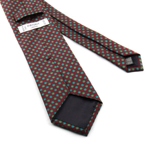 Burgundy Floral Printed Silk Tie | Panah London