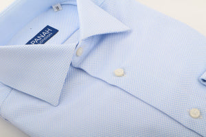 Blue Luxury Basket Weave Shirt | Panah London